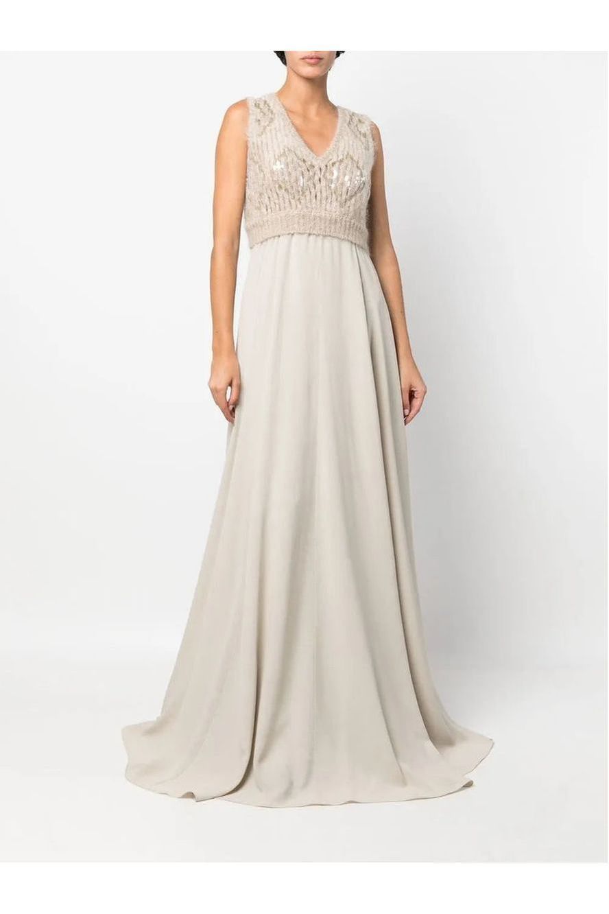 Brunello Cucinelli | Sequin-Embellished Sleeveless Gown