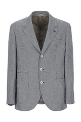 BRUNELLO CUCINELLI | Pied-De-Poule Linen Blazer