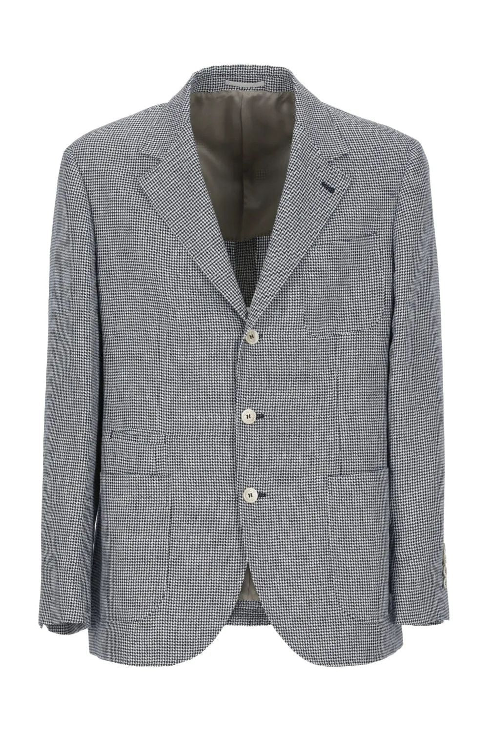 BRUNELLO CUCINELLI | Pied-De-Poule Linen Blazer