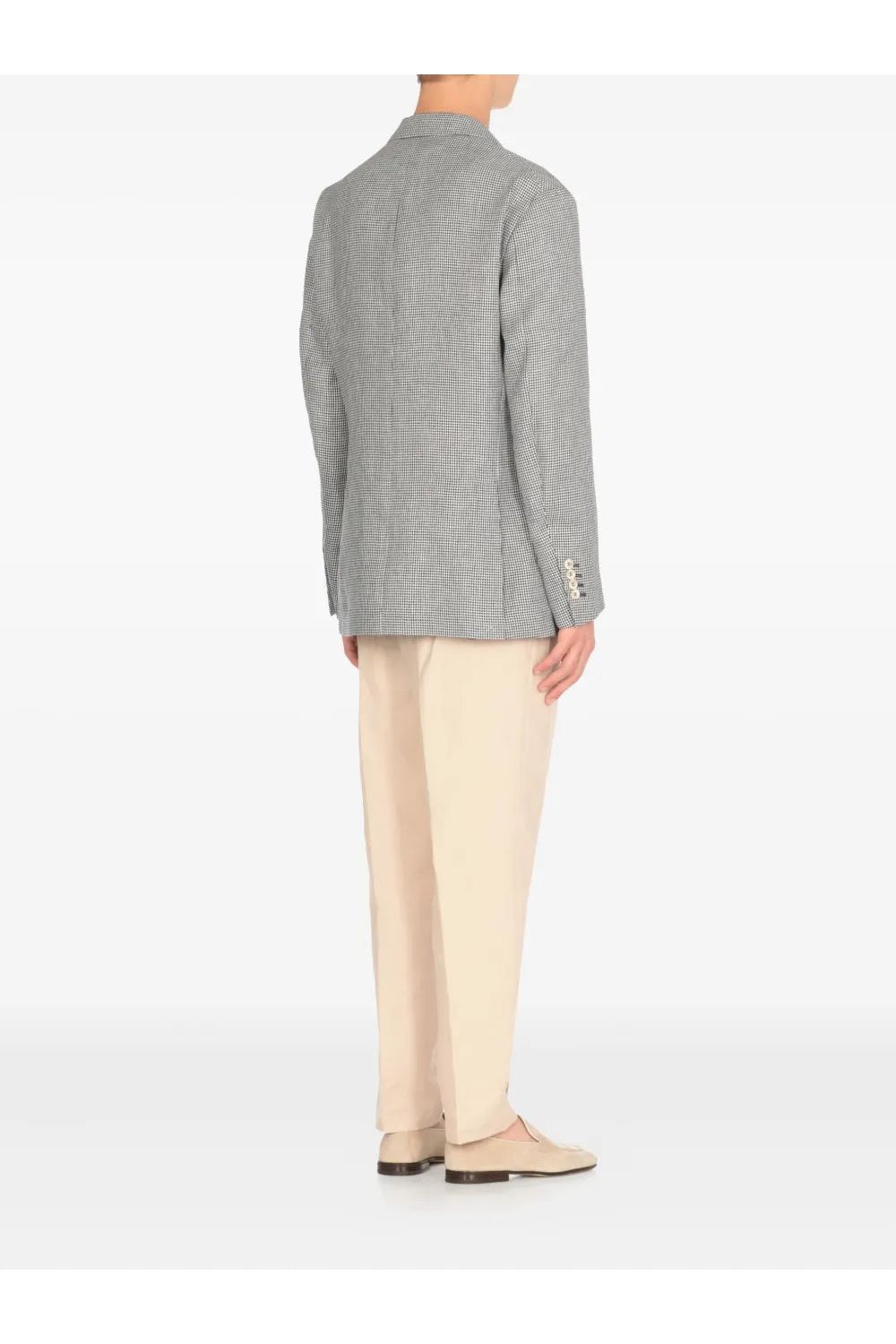 BRUNELLO CUCINELLI | Pied-De-Poule Linen Blazer