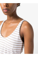 BRUNELLO CUCINELLI | Scoop-Neck Striped Vest Top