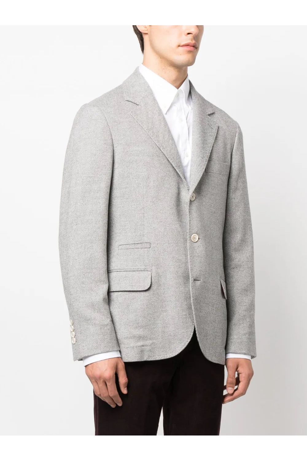 BRUNELLO CUCINELLI | Single-Breasted Notched-Lapels Blazer