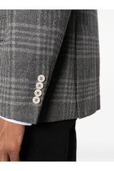 BRUNELLO CUCINELLI | Check-Pattern Wool-Blend Blazer