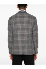 BRUNELLO CUCINELLI | Check-Pattern Wool-Blend Blazer