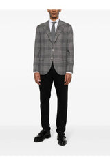 BRUNELLO CUCINELLI | Check-Pattern Wool-Blend Blazer
