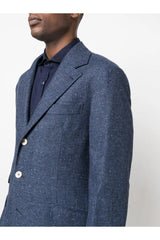 BRUNELLO CUCINELLI | Houndstooth Wool-Cashmere Blend Suit