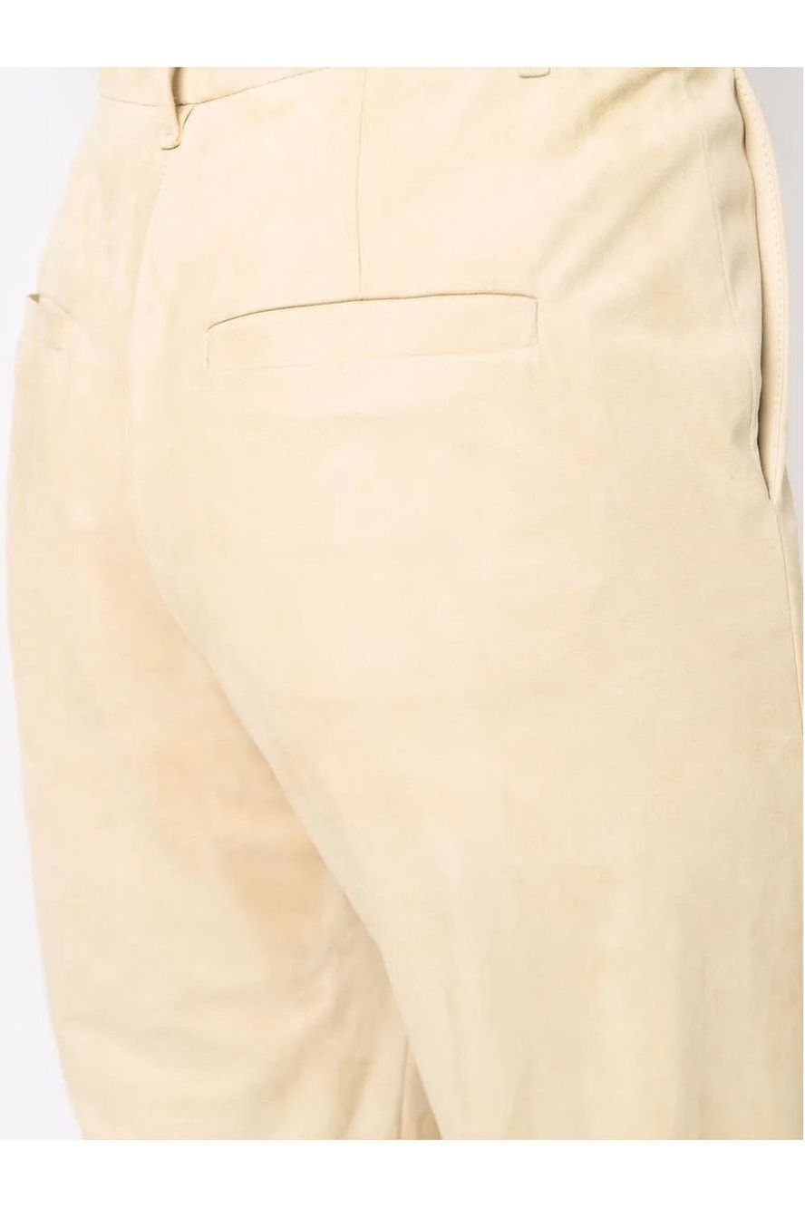 Brunello Cucinelli | Cuffed-Ankle Leather Trousers
