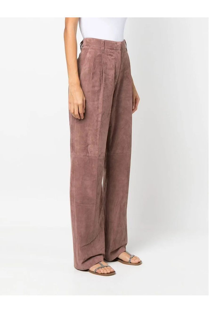 Brunello Cucinelli | Loose Leather Trousers