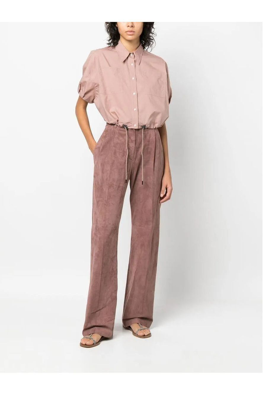Brunello Cucinelli | Loose Leather Trousers