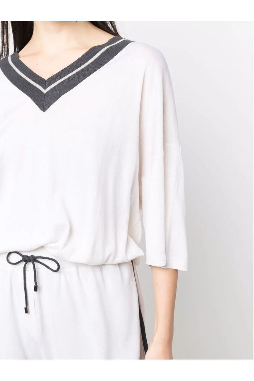 Brunello Cucinelli | V-Neck Fine-Knit Top