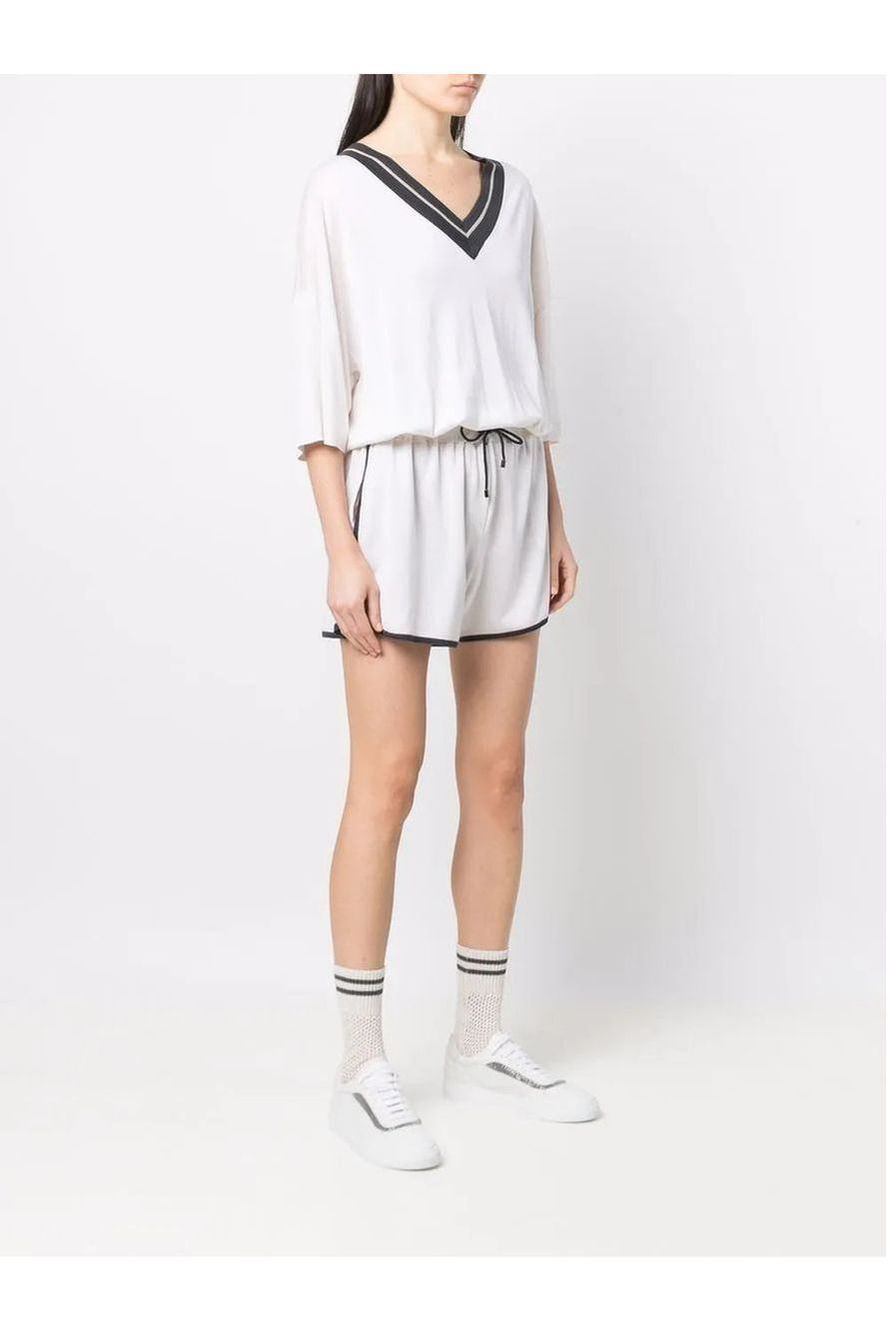 Brunello Cucinelli | V-Neck Fine-Knit Top