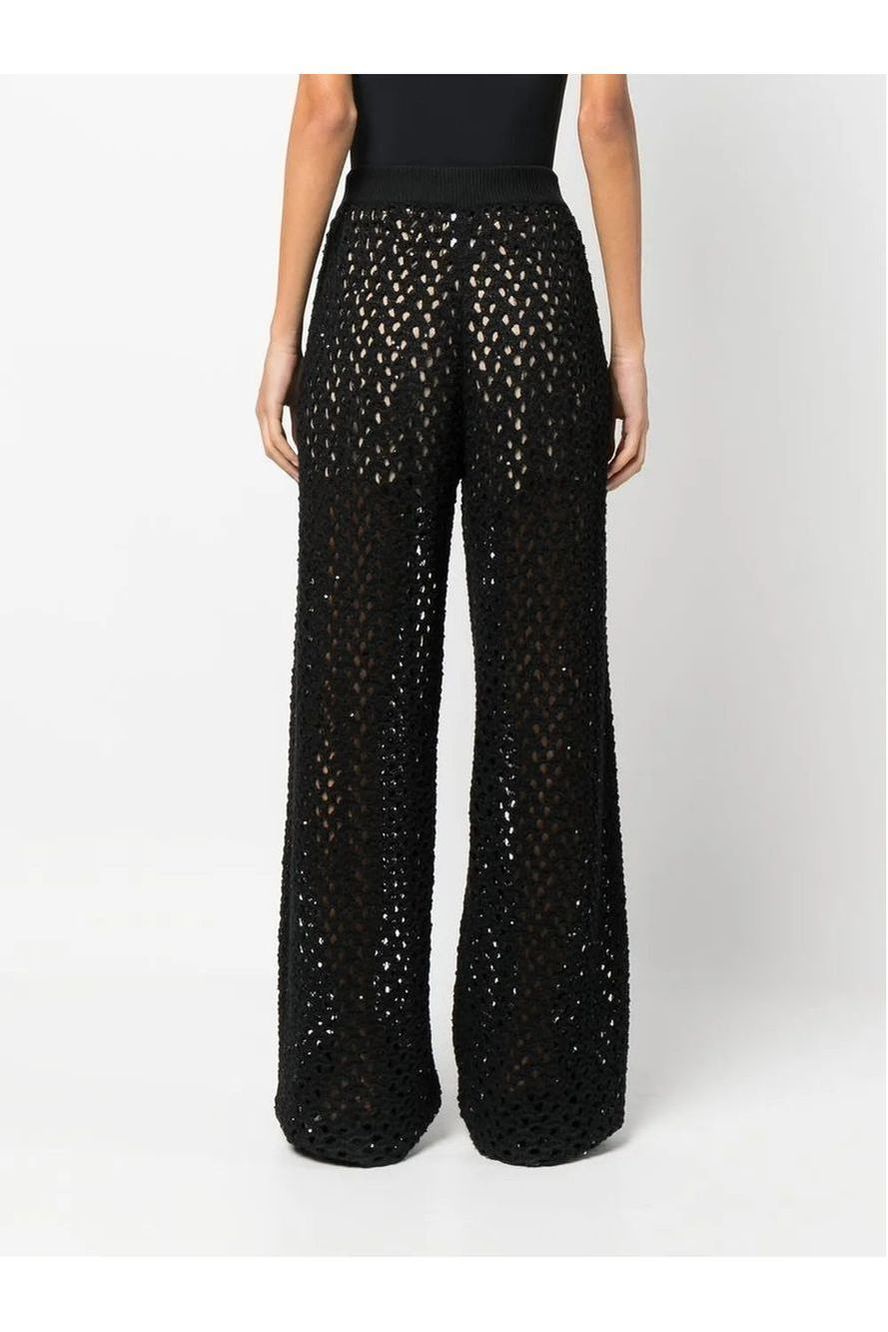 Brunello Cucinelli | Open-Knit Wide-Leg Trousers