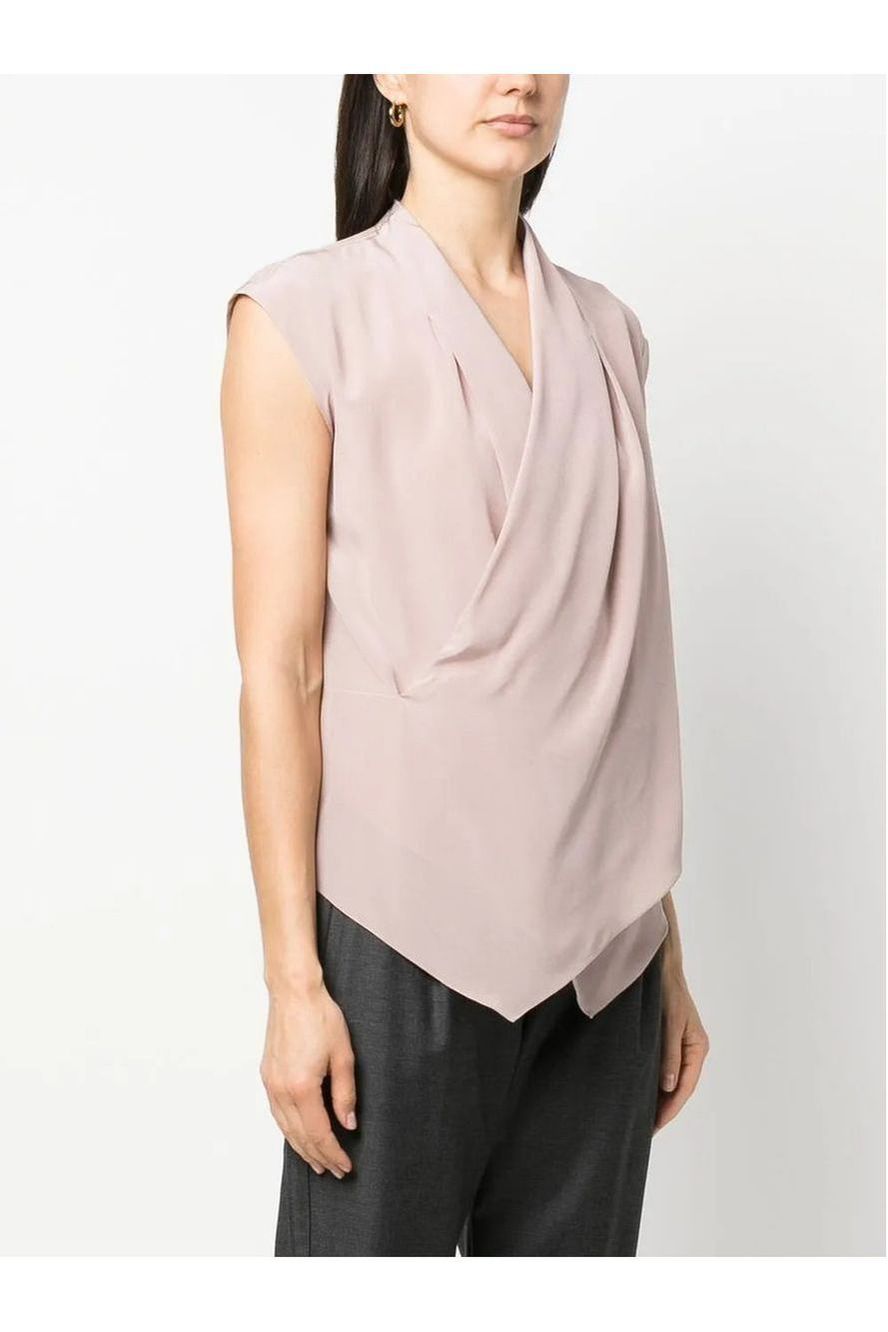 Brunello Cucinelli | Wrap-Front Silk Blouse