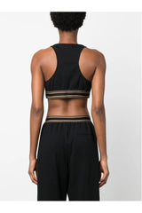 Brunello Cucinelli | Striped V-Neck Crop Top