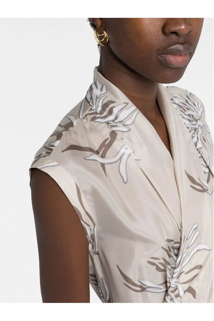 Brunello Cucinelli | Abstract-Print Silk Blouse