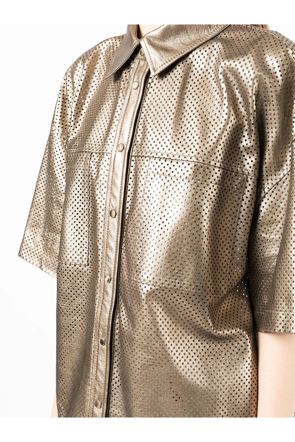 BRUNELLO CUCINELLI | Perforated Suede Shirt Jacket