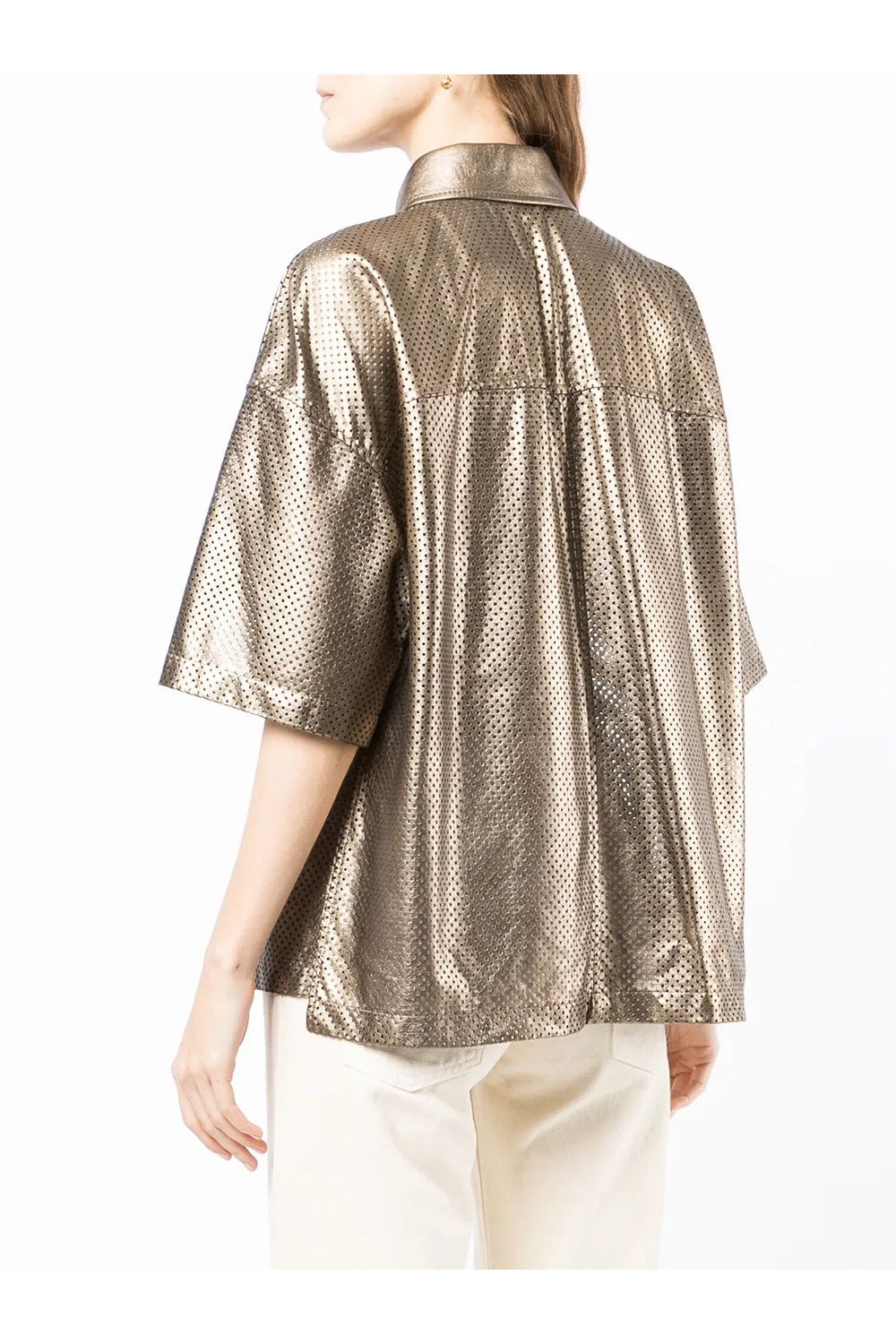BRUNELLO CUCINELLI | Perforated Suede Shirt Jacket