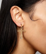 Limelight Cross Earrings | Silver
