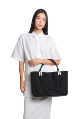 4pm Maxi Nylon Handbag Black