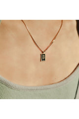 The Enamel Initial Pendant | Silver