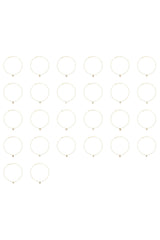 The Pave Single Block Initial Necklace | Gold
