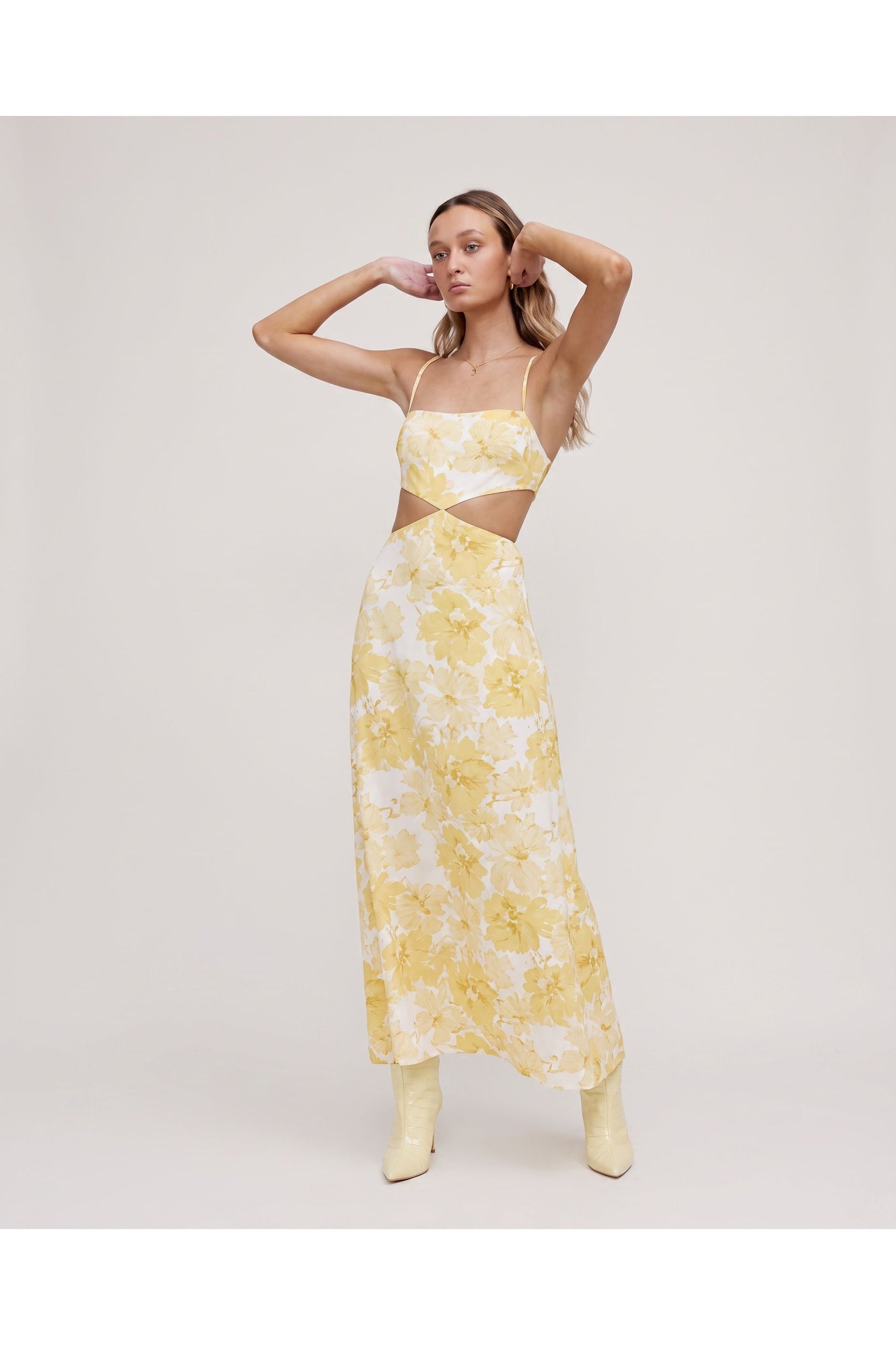 Significant Other Maeve Maxi Dress Gold Poppy Floral