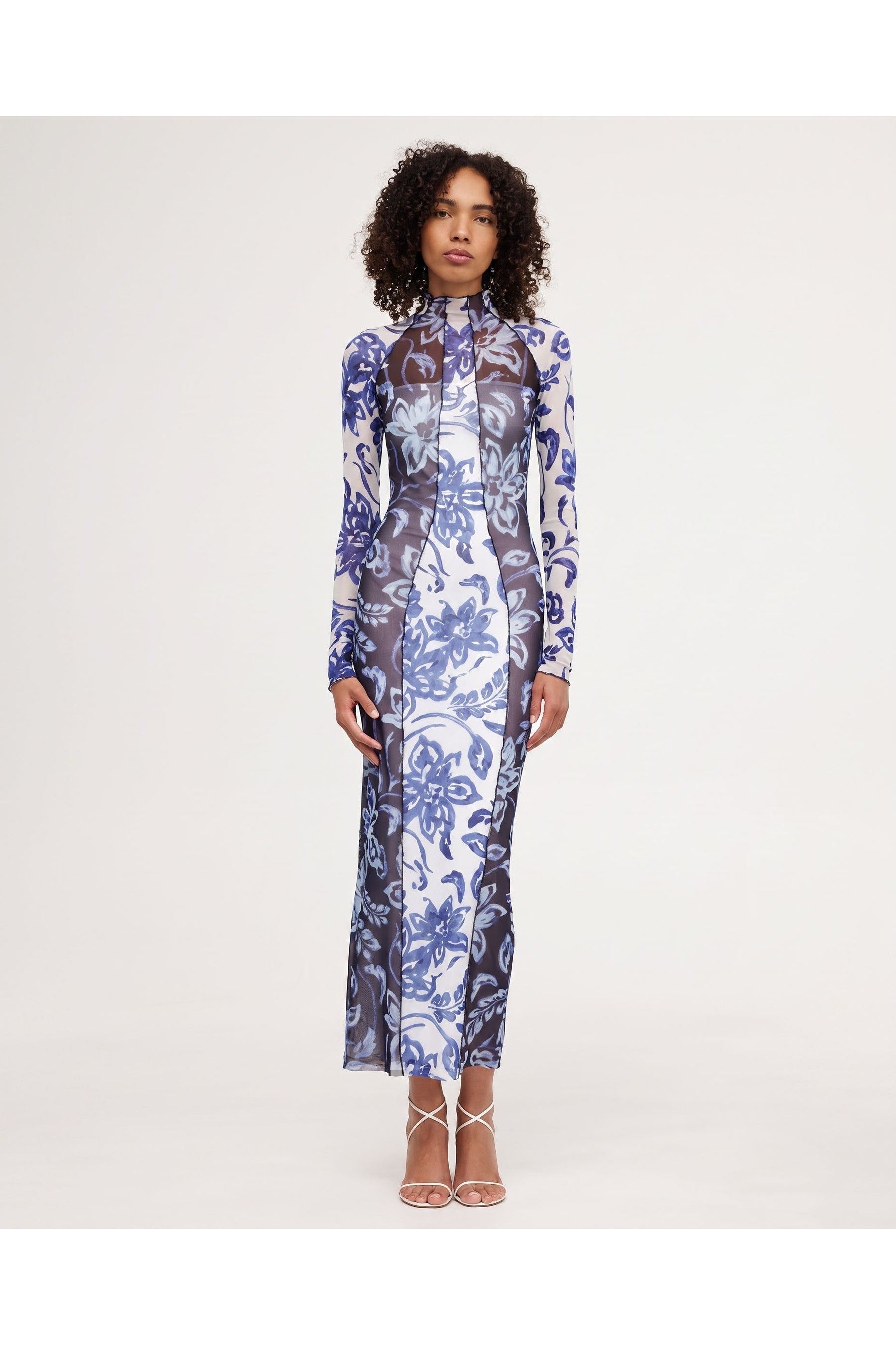 Significant Other Jean Dress Hibiscus Splice