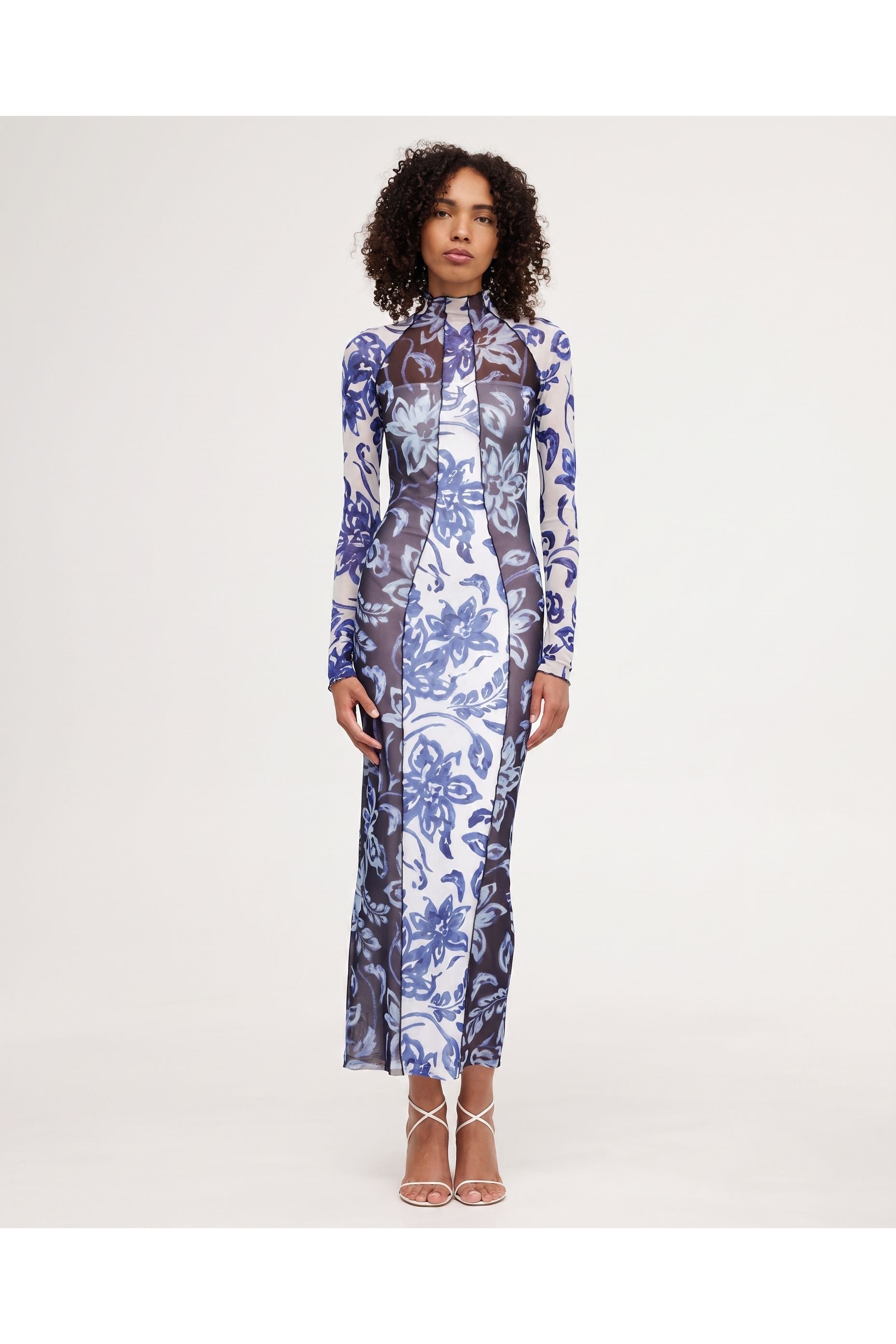 Significant Other Jean Dress Hibiscus Splice