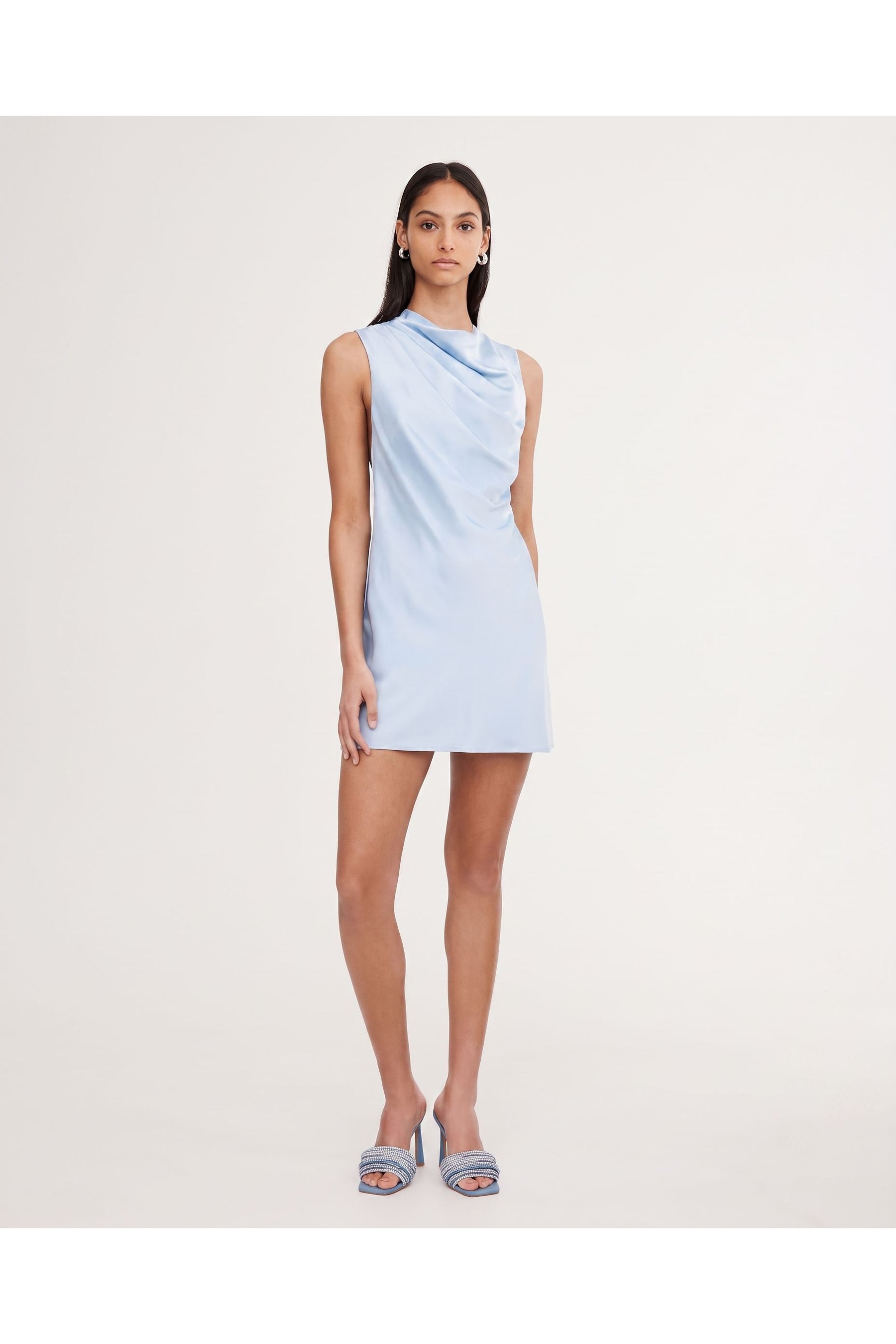 Significant Other Annabel Bias Mini Dress Ice Blue