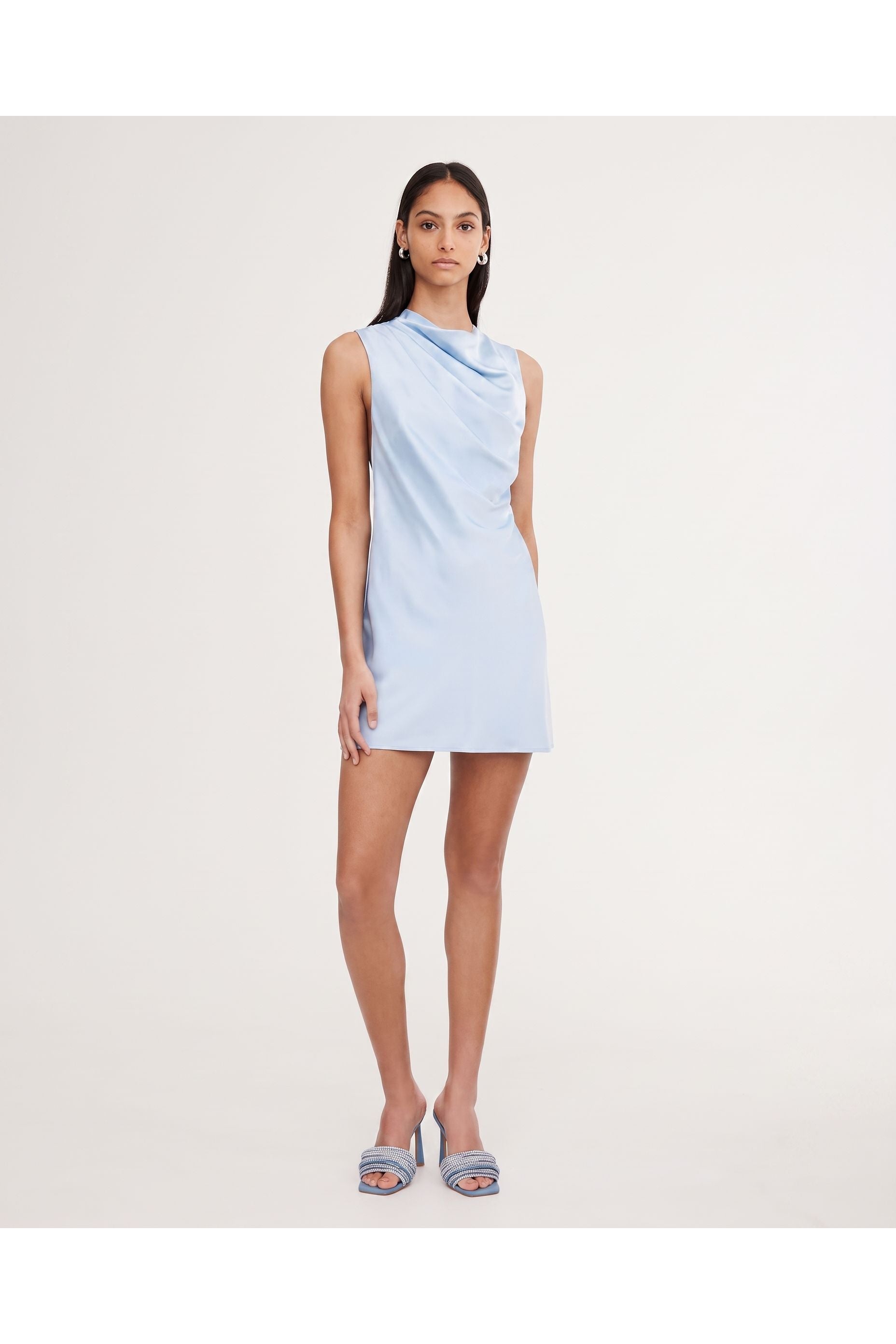 Significant Other Annabel Bias Mini Dress Ice Blue