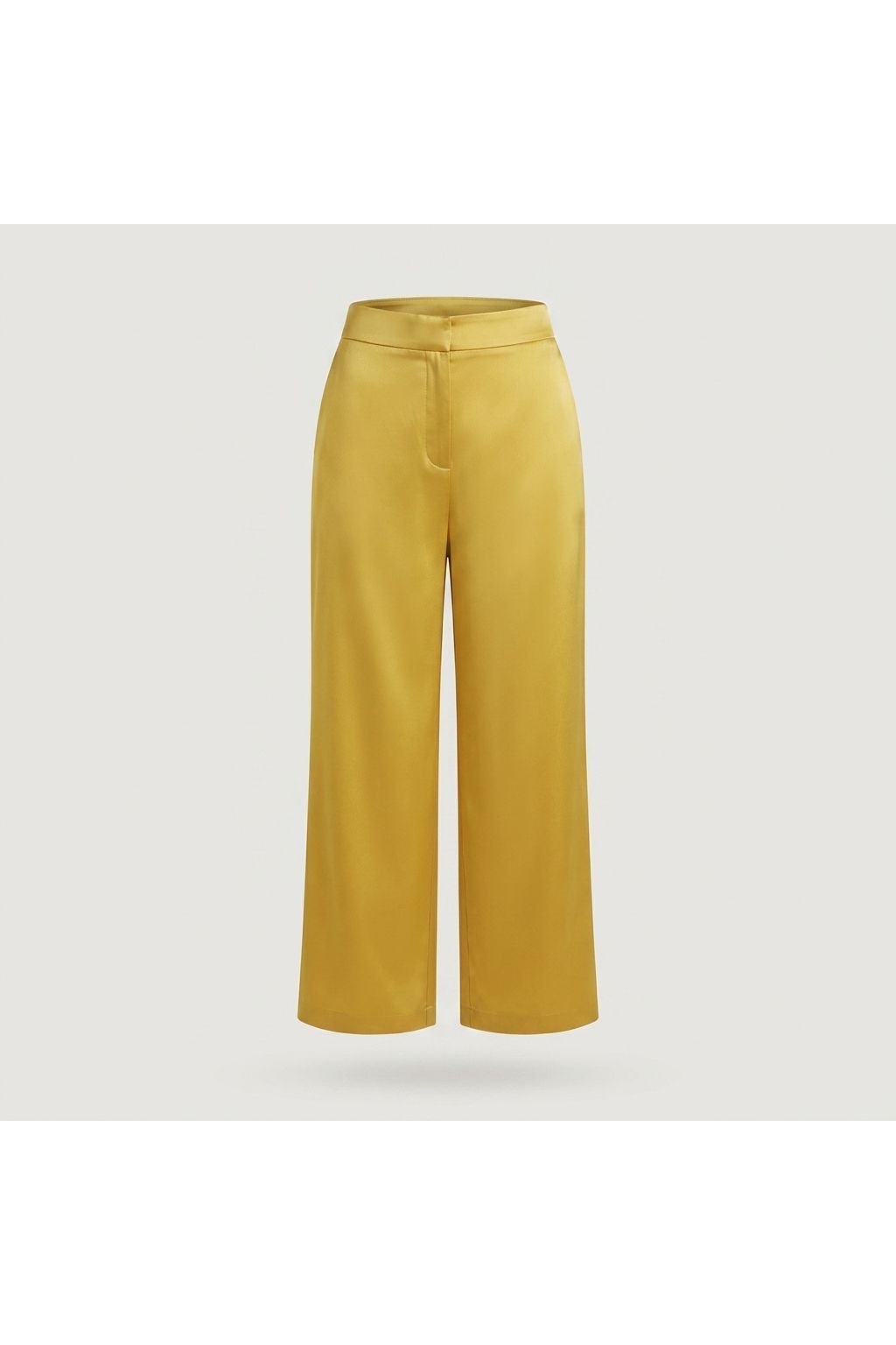 Adriana Iglesias Edith Pants Solid Mustard Satin Silk