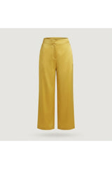 Adriana Iglesias Harper Solid Mustard Satin Silk
