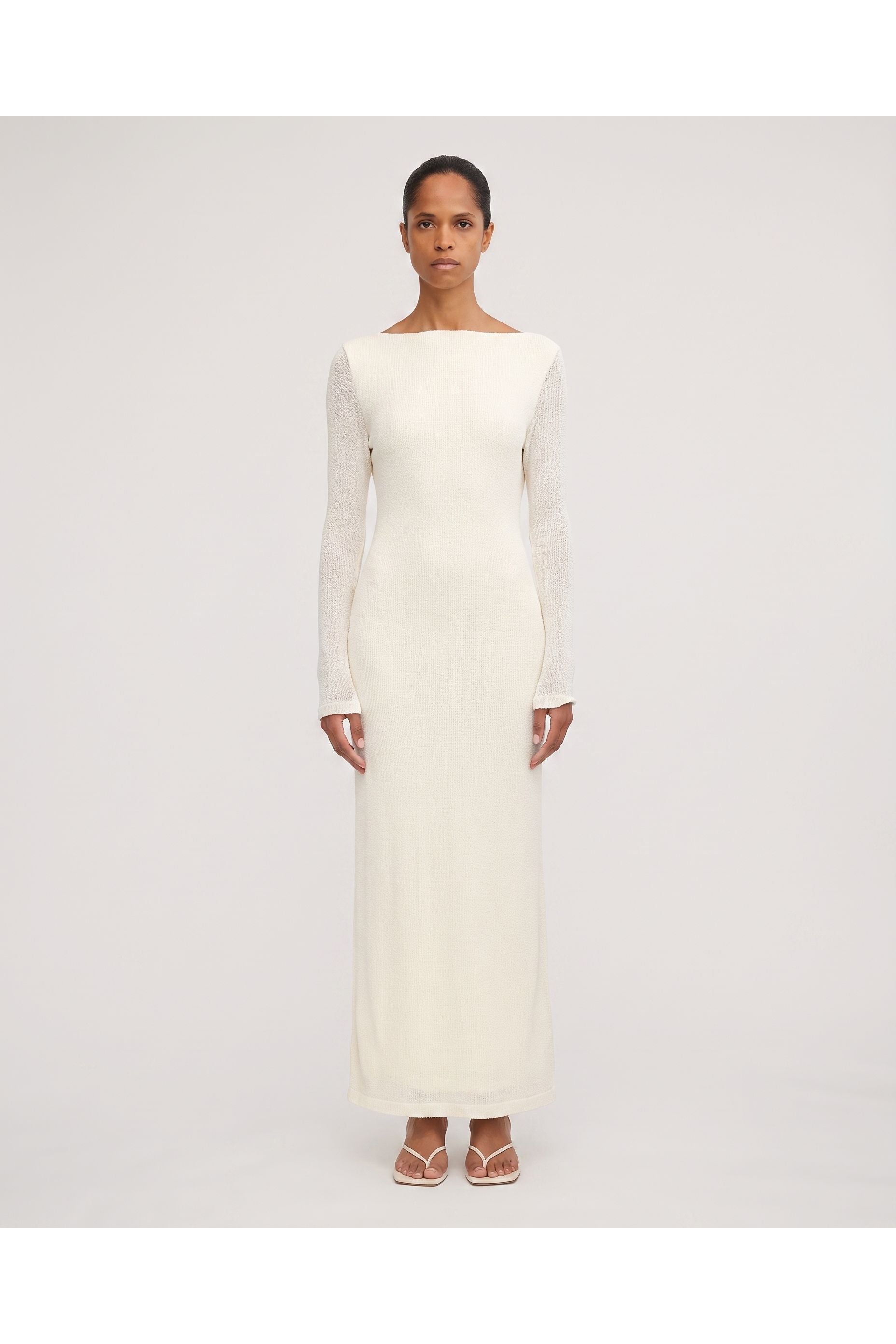 Significant Other Luna Long Sleeve Maxi Dress Pearl