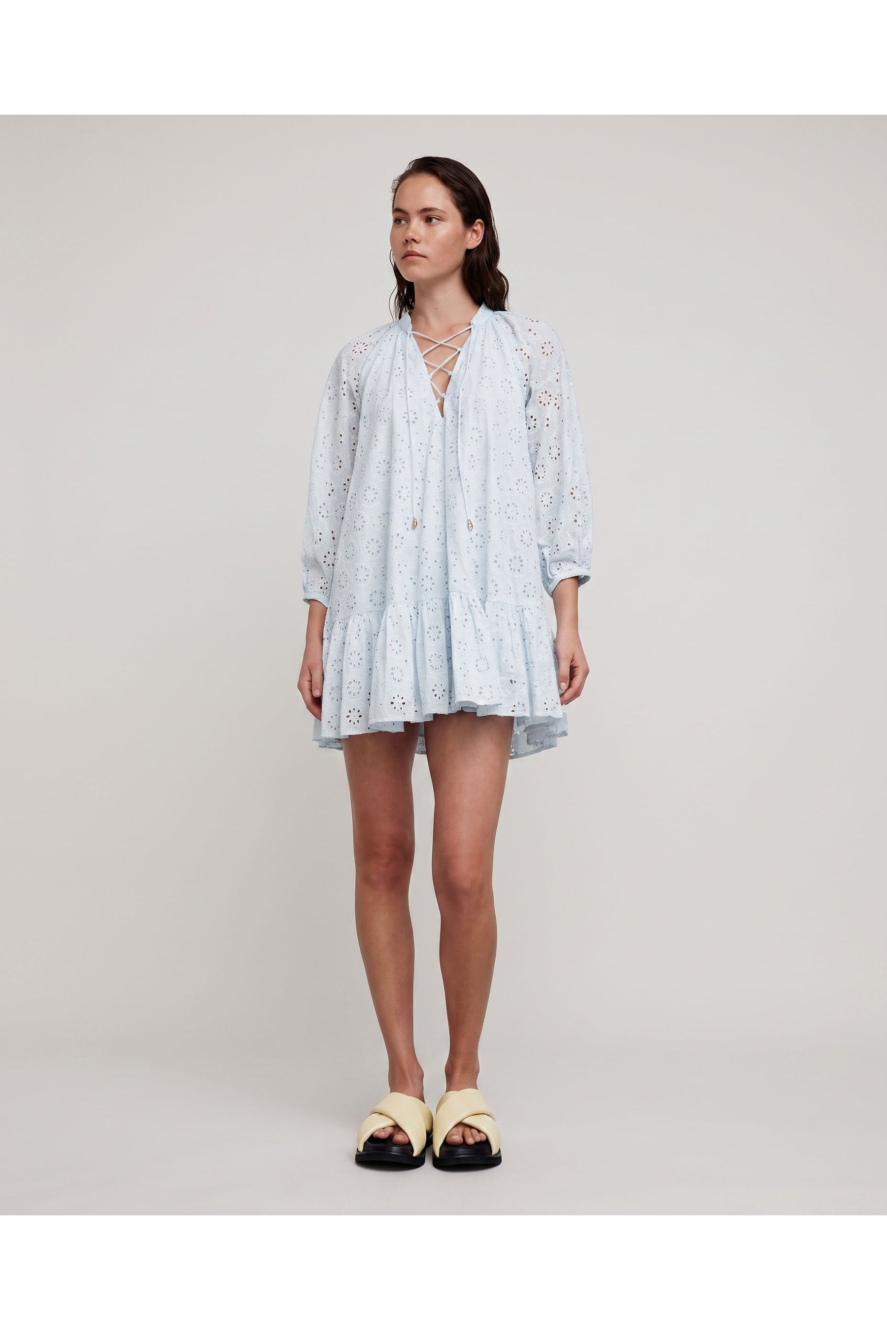 Eleanor Mini Dress Powder Blue
