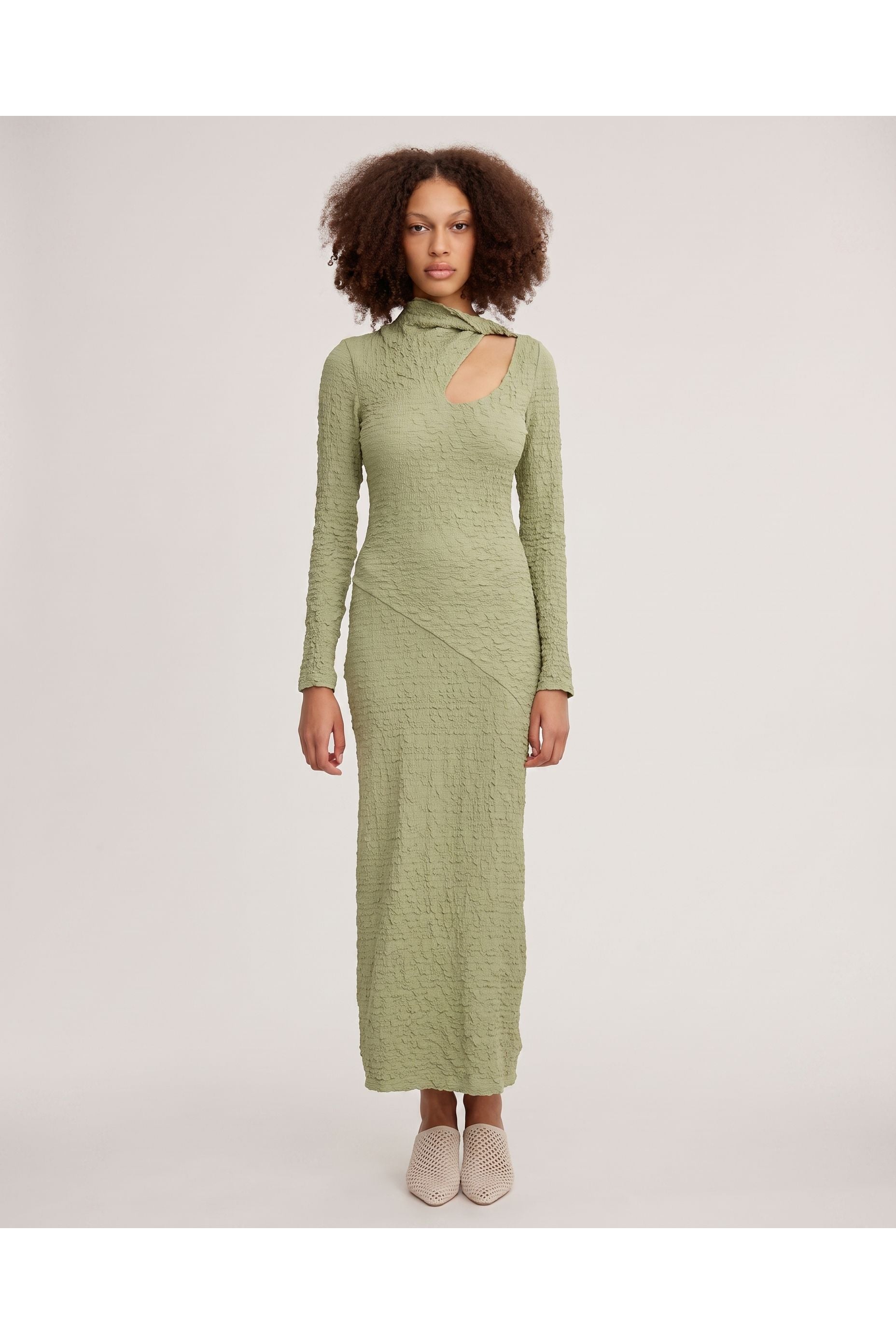 Significant Other Brielle Long Sleeve Midi Dress Sage