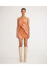 Significant Other Patrice Halter Dress Sherbet Stripe
