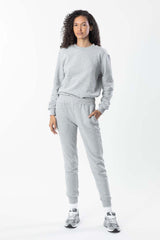 Women’s brushed cotton French terry sweatpants with relaxed fit