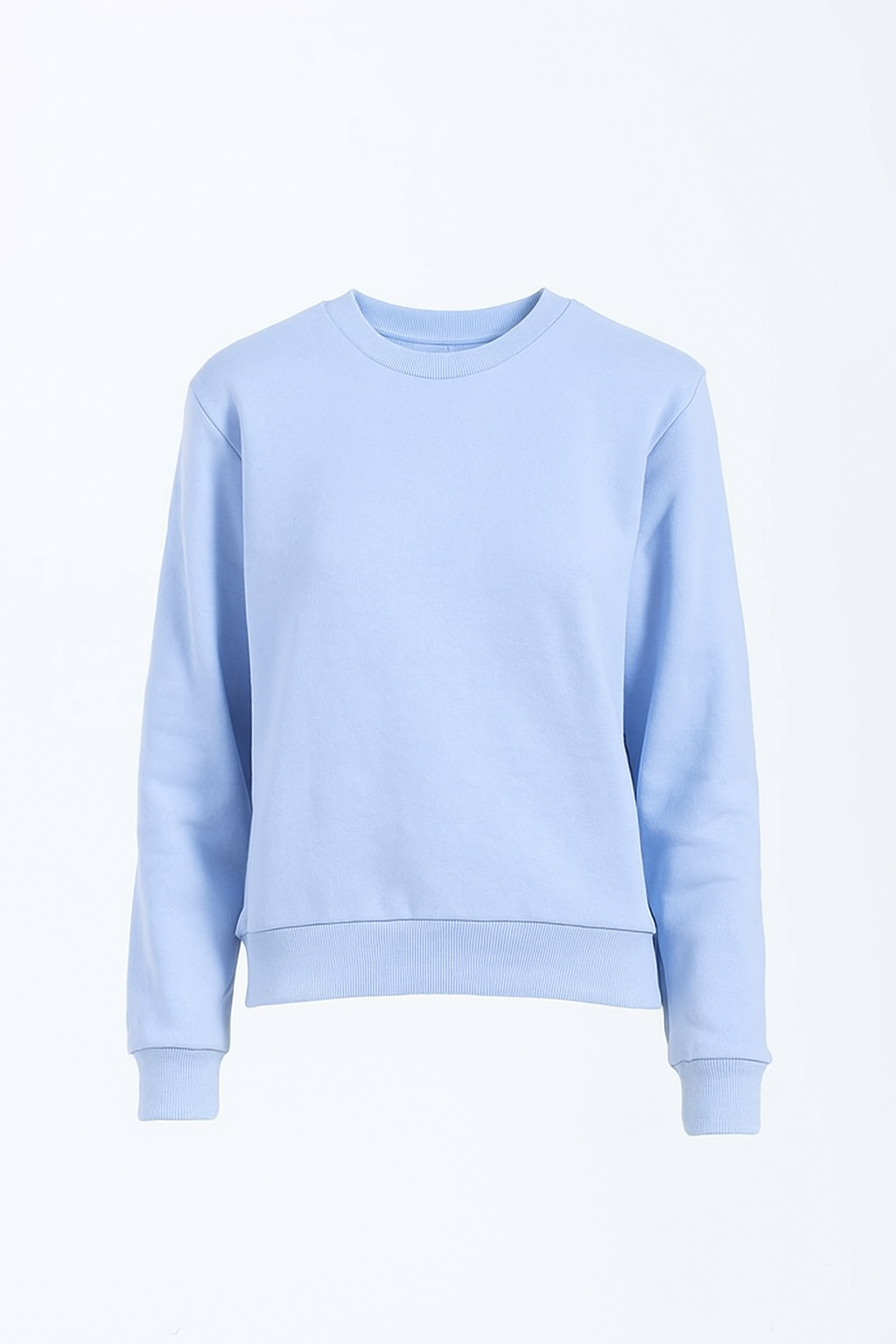 Women’s brushed cotton French terry crewneck sweatshirt in light blue product 